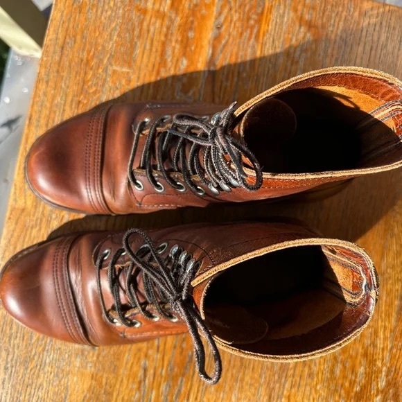 Men’s Red Wing Iron Ranger Leather Boots, Size 7.5D - Picture 5 of 10